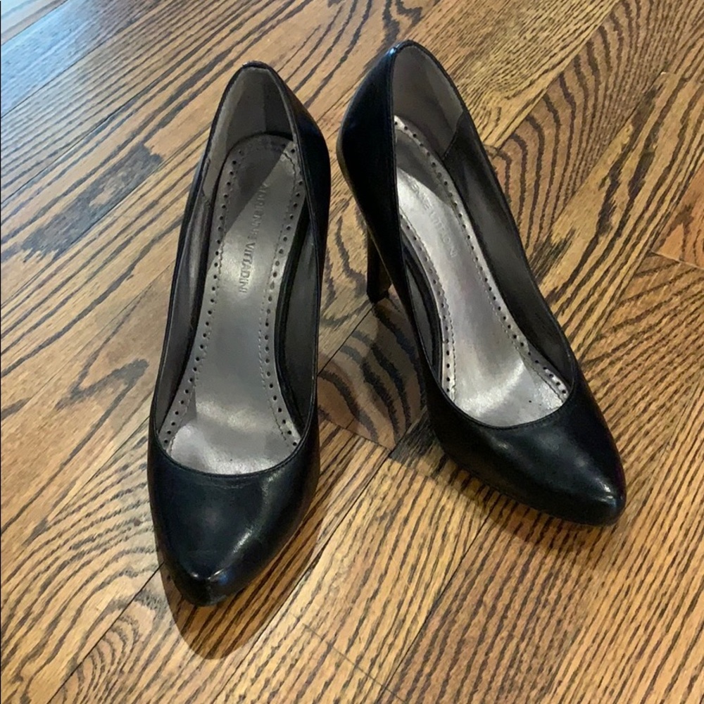Black Leather Heels